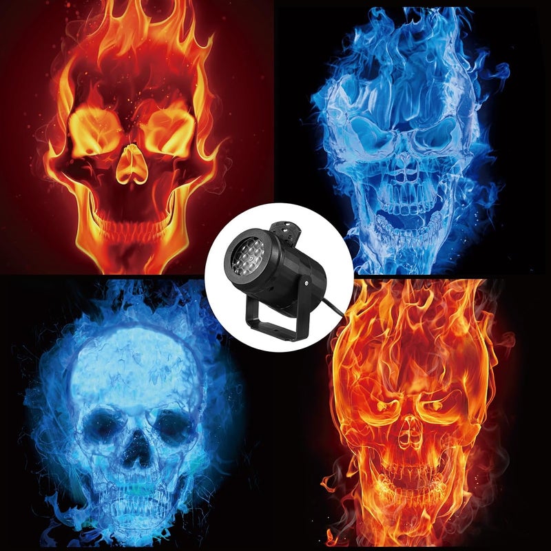 VIHOSE Halloween Skull Projector Hologram Lights for Decoration Outdoor 4 in 1 Projector Digital Decoration Kit for Holiday Indoor Party Yard Decor - Image 1
